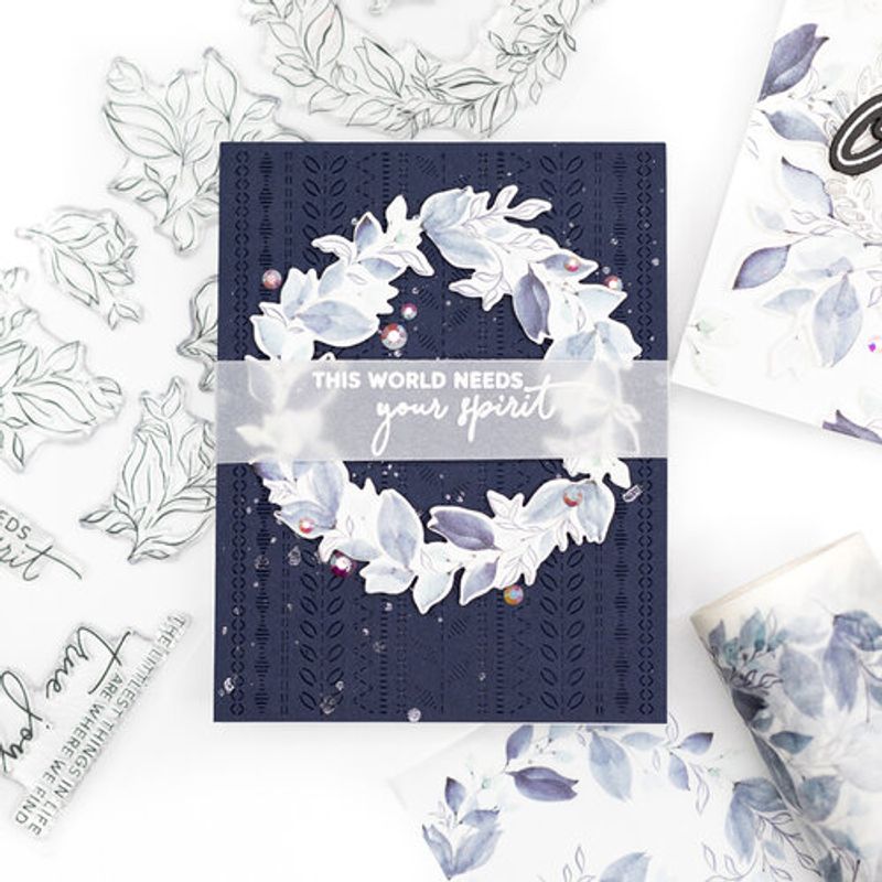 Indigo vines washi -  coordinating dies Washi