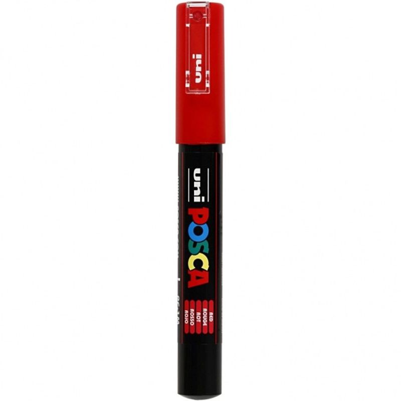 Red - Uni Posca Tusj, strektykkelse: 0,7 mm, PC-1M