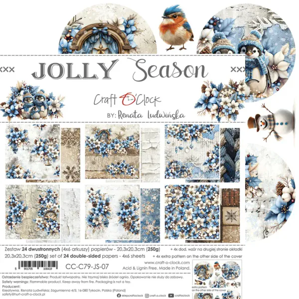 Jolly Season 8x8 Inch Mixed Papers Set 