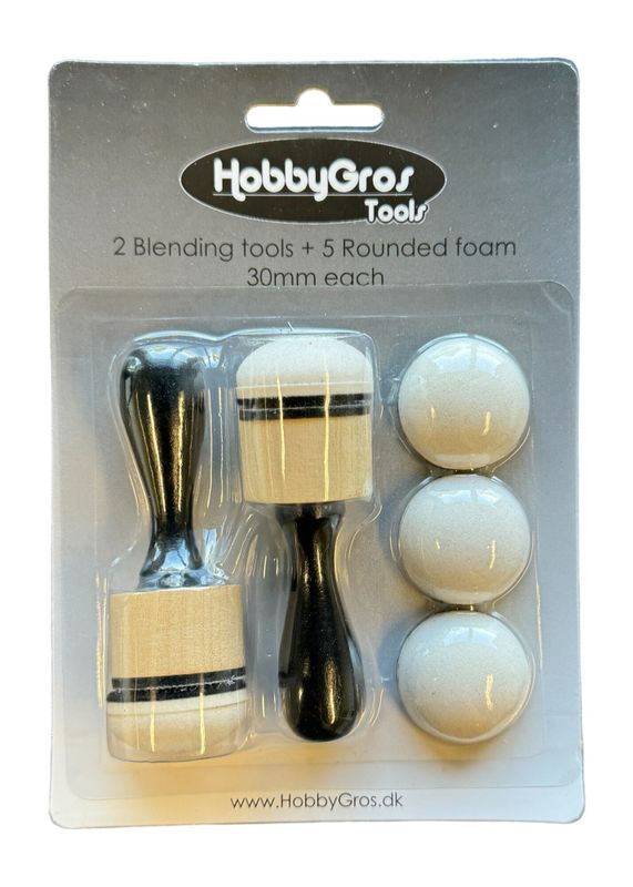 Blending Tools + Rounded Foam 30mm (2+5pcs) 
