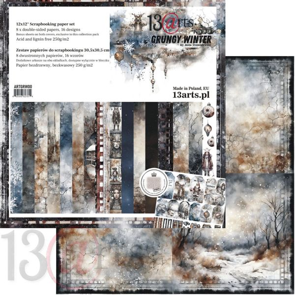 Paper pad GRUNGY WINTER 12x12"