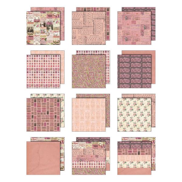 Tim Holtz - Idea-ology - Palette Collection - 8 x 8 " - Pink 12 pk