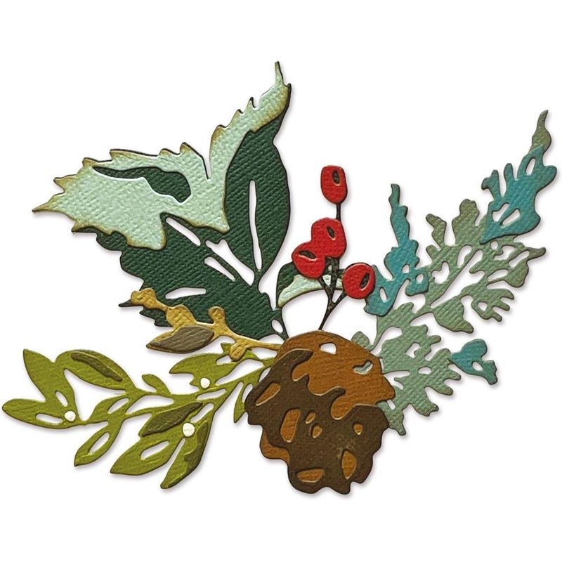 Holiday Brushstroke #2 - Thinlits Dies By Tim Holtz 