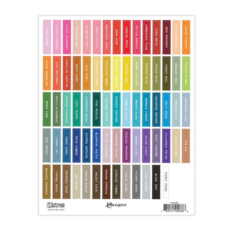 Tim Holtz - Distress Label Sheet - Ink Pad - White