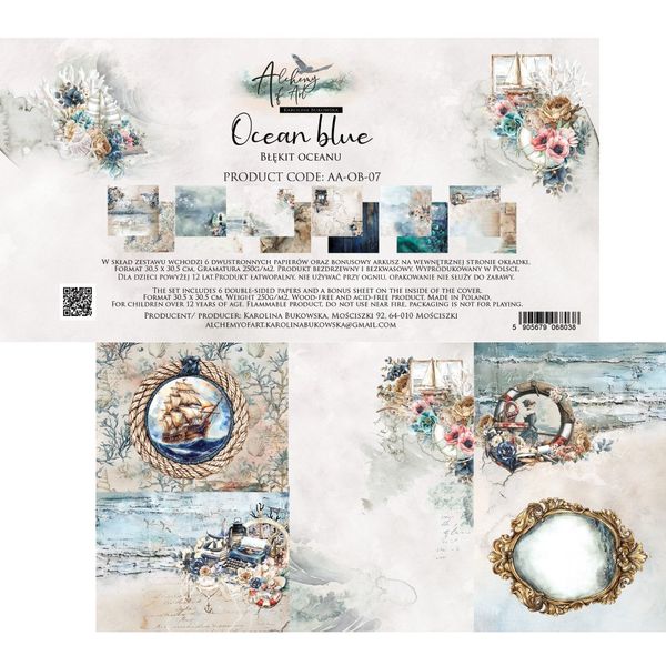 Alchemy of Art Paper Collection Ocean Blue  30&times;30