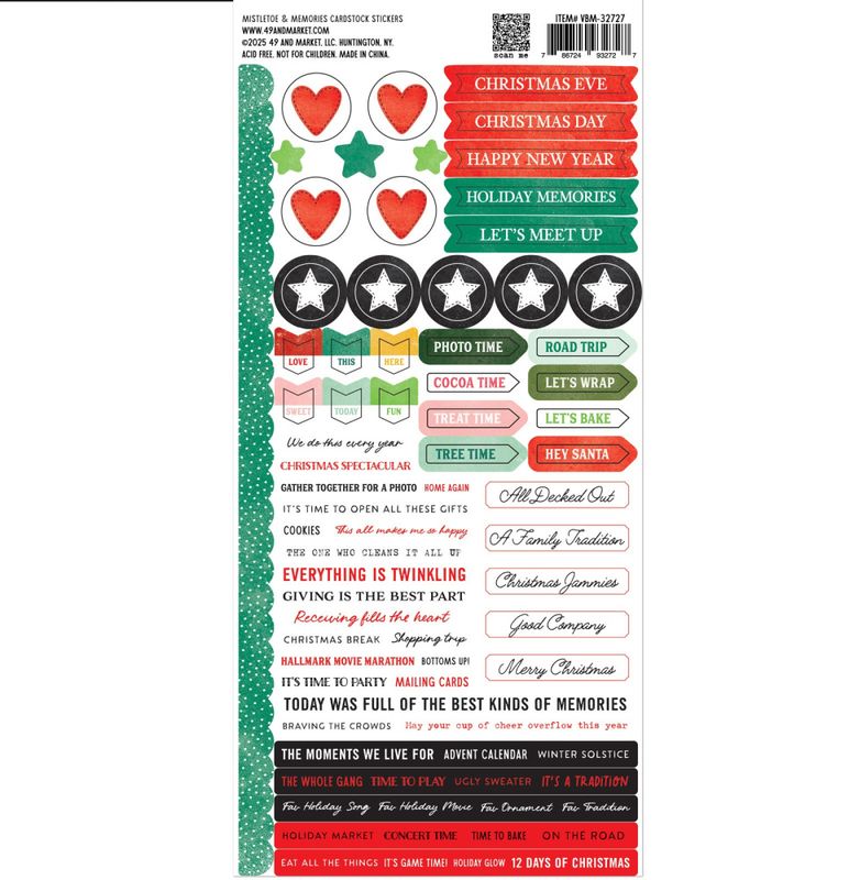Mistletoe And Memories - Cardstock Stickers 