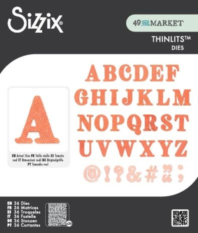 Thinlits Die Set Lino Type Revival (36pcs) by 49 & Market