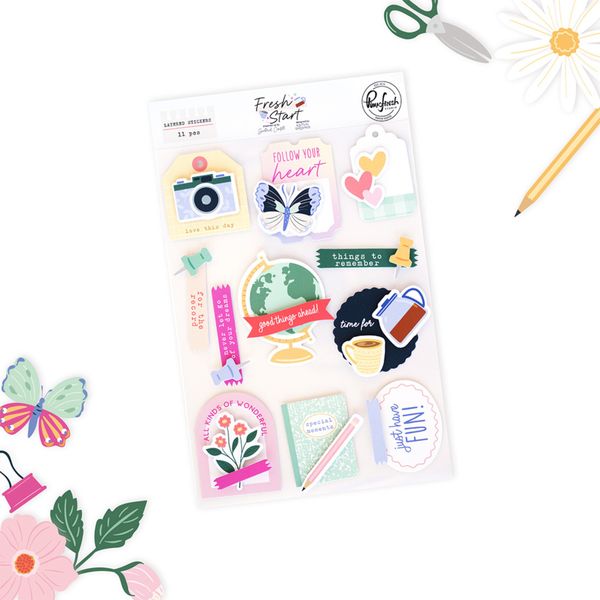 Fresh Start Layered Stickers by Kaitlin Sheaffer