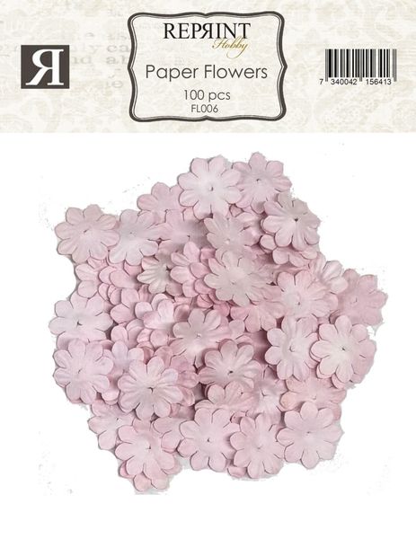 Mini Pappersblommor 20 mm 100 st Ljus Rosa