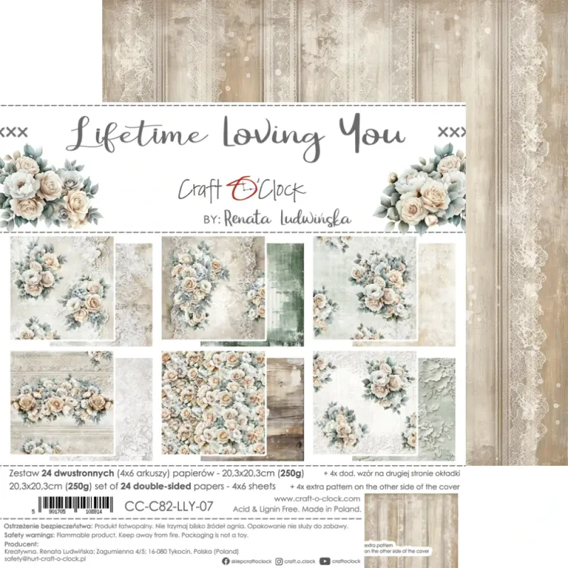 LIFETIME LOVING YOU - A SET OF PAPERS 20.3 cm x 20.3 cm