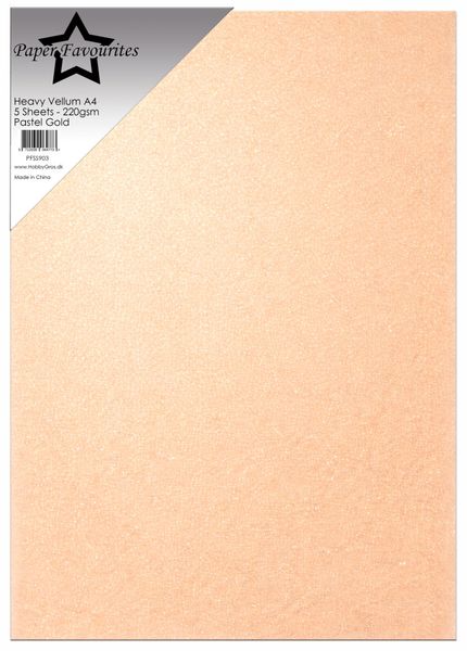 Heavy Vellum A4 Pastel Gold 220g (5pcs) 