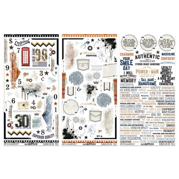 Rust & Revs 2.0 - Rub-On Transfer Set 6"X12"