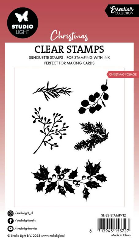 Christmas Foliage Christmas Essentials Clear Stamp