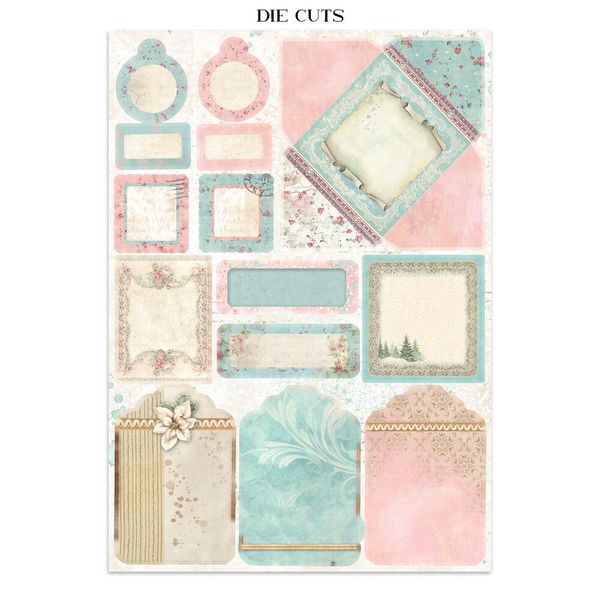 Winter Magic Junk Journal Stickers, Backgrounds, Cut-Outs