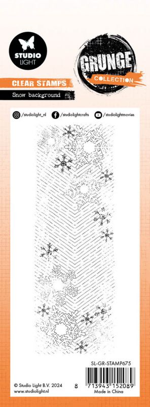 Snow Background Grunge Stamp