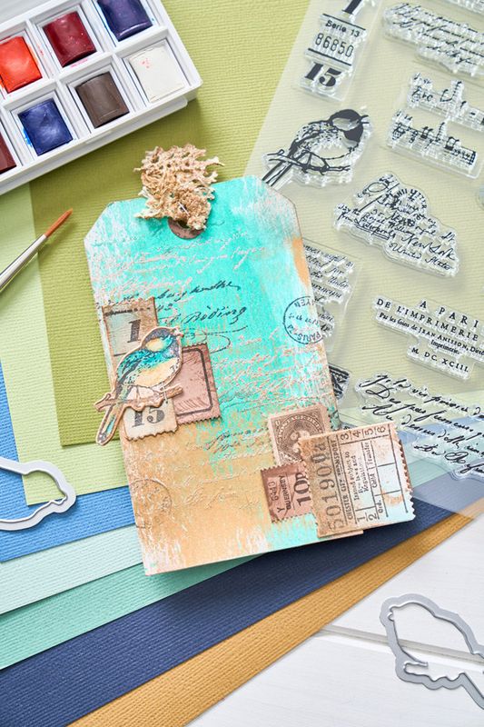 Framelits Die w/Stamps by 49 and Market A5 Bird Song (23+5pcs) 