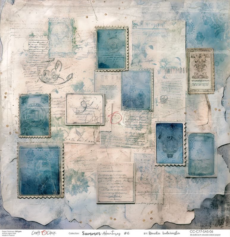 SUMMER ADVENTURES - A SET OF PAPERS 30,5X30,5CM