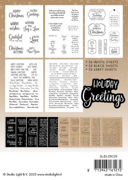 English Christmas Texts Christmas Stickers 