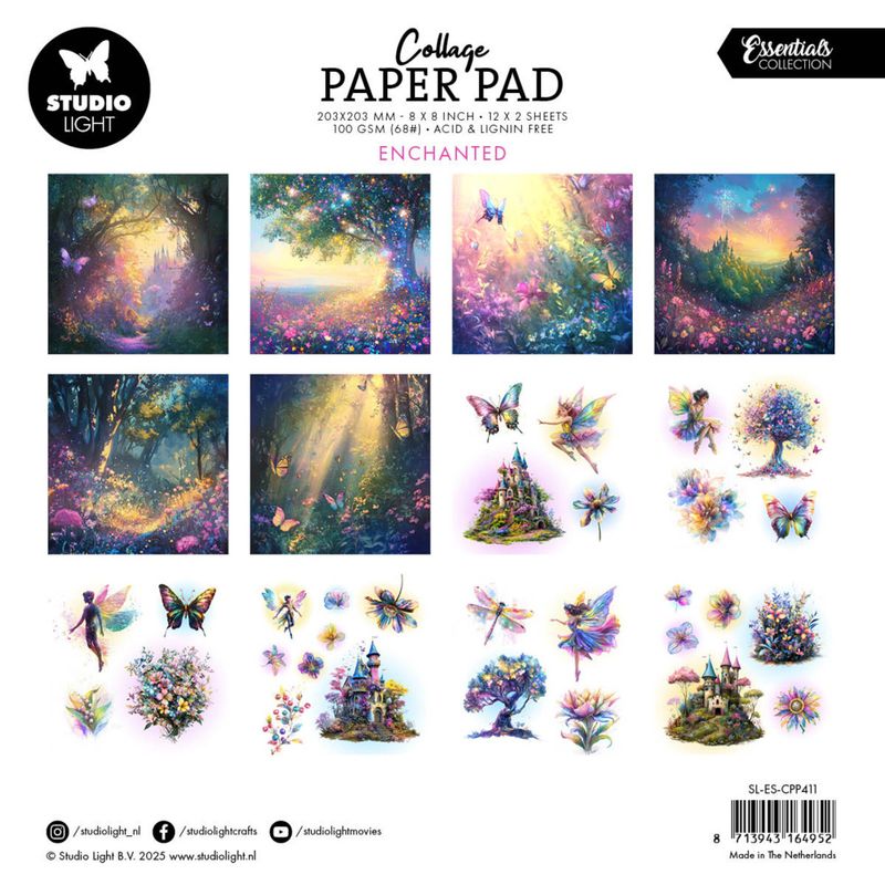 Enchanted 8x8 Inch Collage Paper Pad 