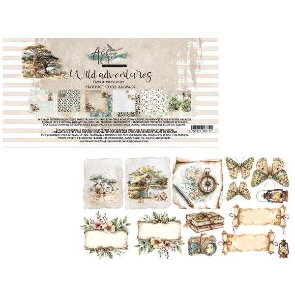 Alchemy of Art Paper Collection Wild Adventures  30&times;30