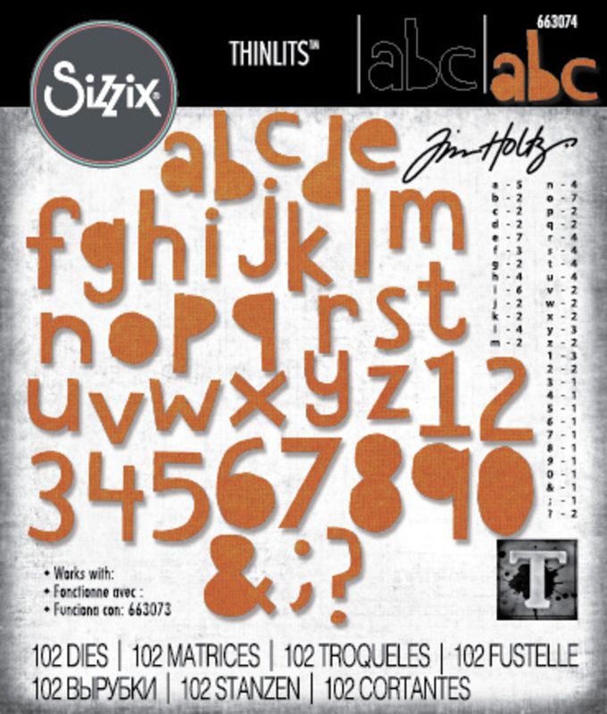 Thinlits Die by Tim Holtz Alphanumeric Cutout Lower (3/4