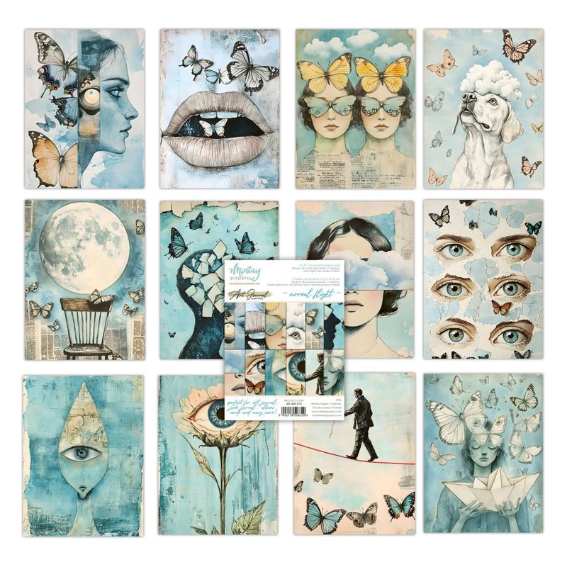 Art Journal Paper Pad 6x8 Inch Surreal Flight 