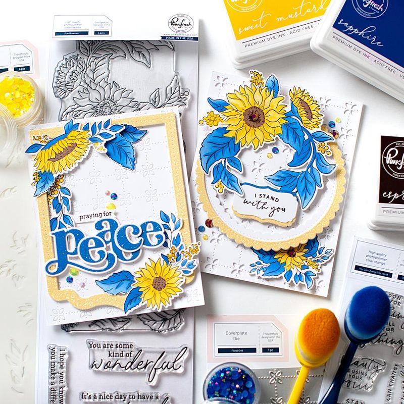Sunflowers- Clear Slimline Stamp Set 4