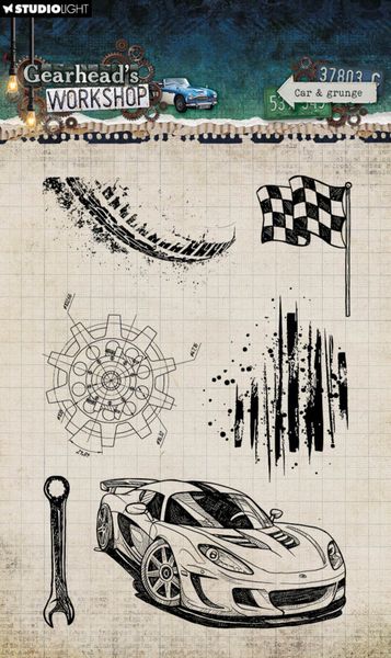 Gearhead's Workshop Clear Stamps Car & Grunge 