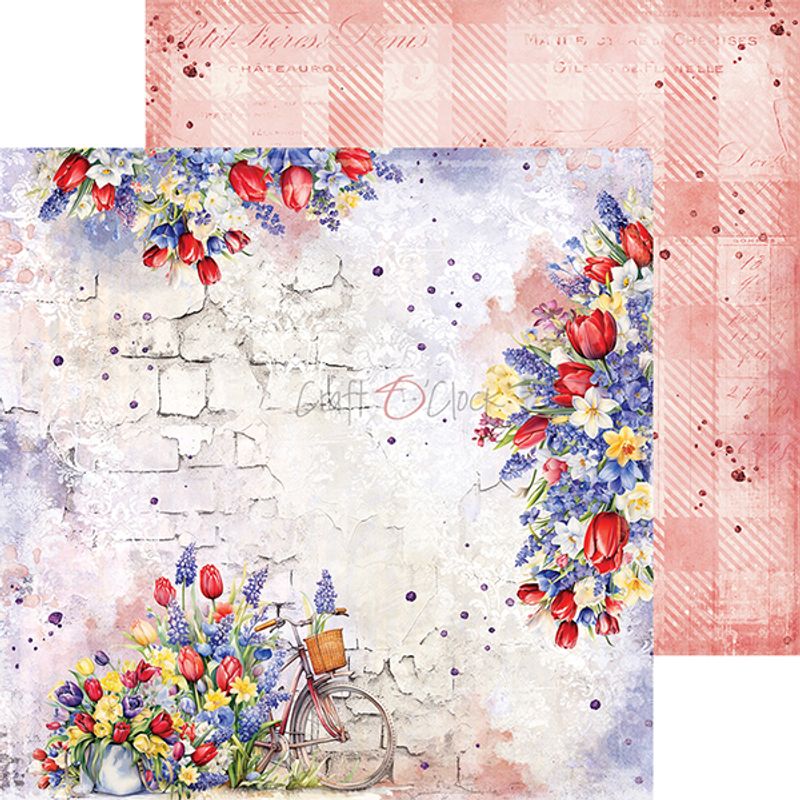 TULIP LOVE - A SET OF PAPERS 15,25X15,25CM