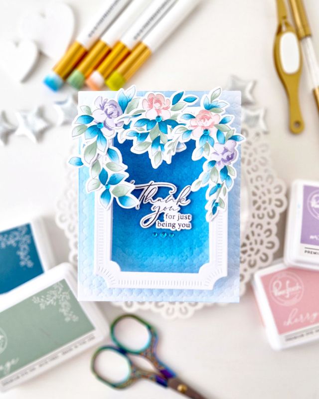 Vines & roses - clear stamp