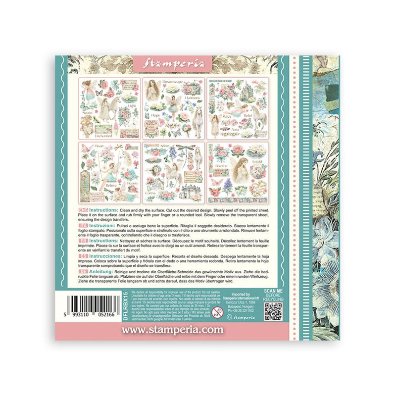 Wonderland Rub-On 15,5x15,5cm Assortment (6pcs) 
