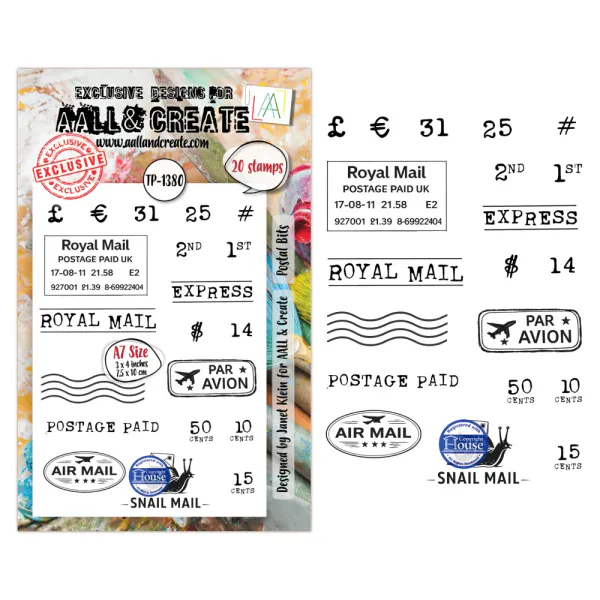 TP-1380 - A7 STAMP SETS - POSTAL BITS