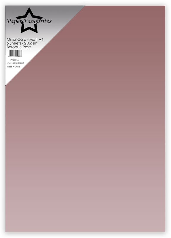 Mirror Card Matte A4 Baroque Rose 250gsm (5pcs) 