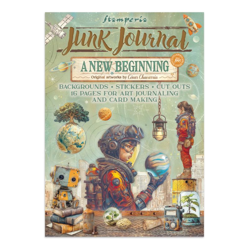 A New Beginning Junk Journal Stickers, Backgrounds, Cut-Outs 