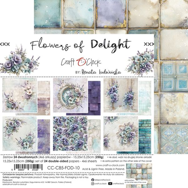 FLOWERS OF DELIGHT - 15,25X15,25CM