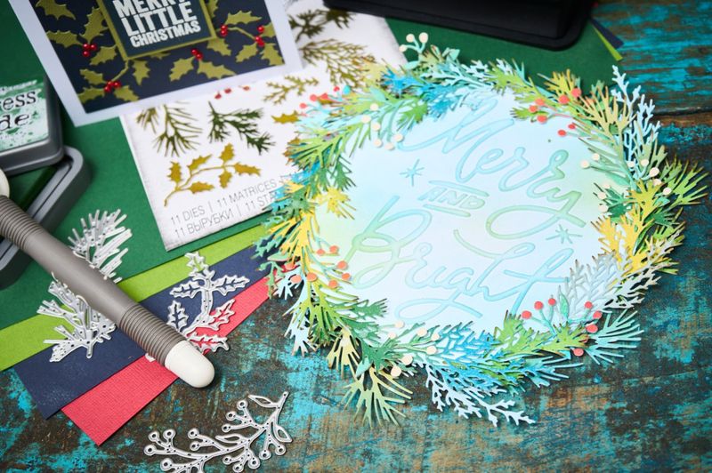 Thinlits Die by Tim Holtz Merry & Bright (6pcs) 
