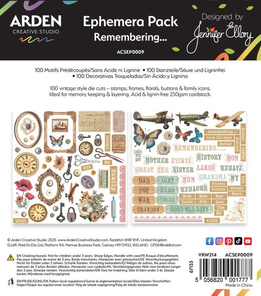 Remembering... Ephemera Pack (100pcs) 