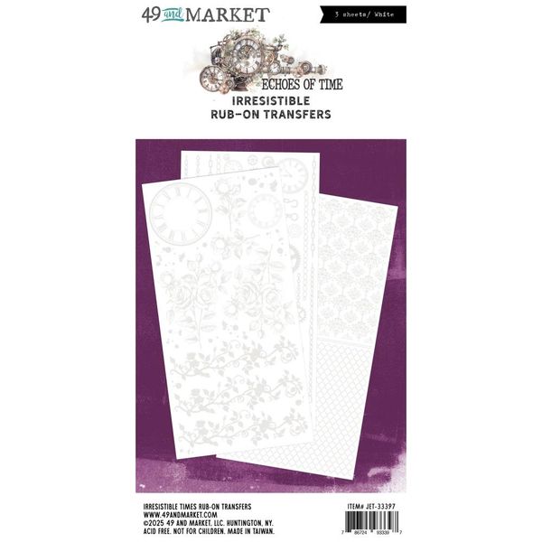 Echoes Of Time - Rub-On Transfer Set 6"X12" Irresistible Times