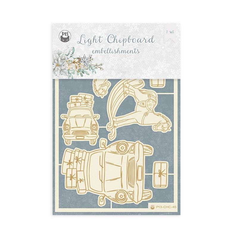 LIGHT CHIPBOARD EMBELLISHMENTS CHRISTMAS CHARM 02