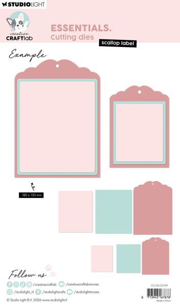 Scallop Label Essentials Cutting Dies