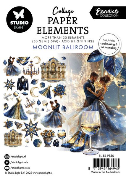 Moonlit Ballroom Collage Paper Elements 