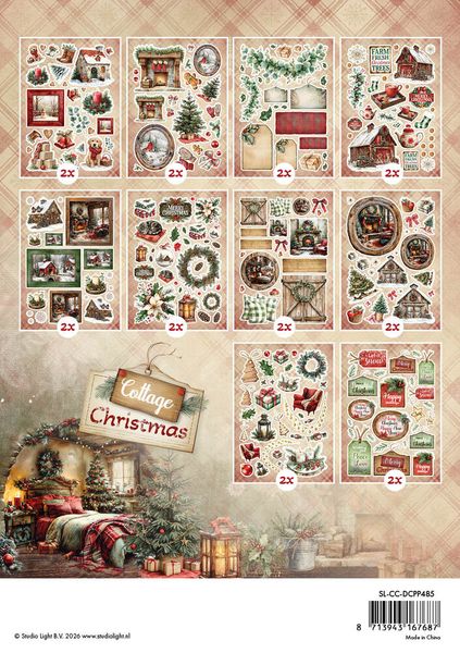 Cottage Christmas A5 Die-Cut Paper Pad Elements