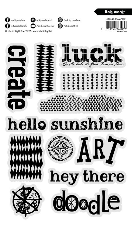 Bold Words Clear Stamp