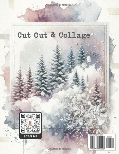 WHEN SNOW FALLS - MAREMI'S Backgrounds for art journaling & collage