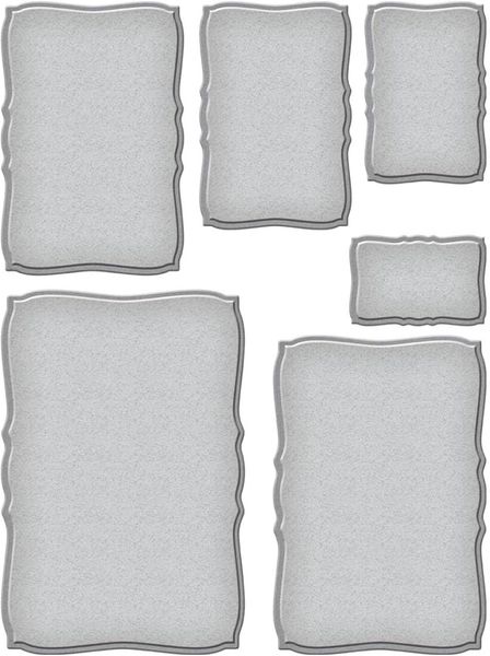 Spellbinders Curved Rectangles Etched Dies 
