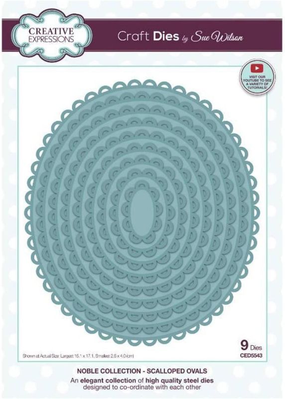 Creative Expressions Sue Wilson Craft Die Noble Collection Scalloped Ovals 