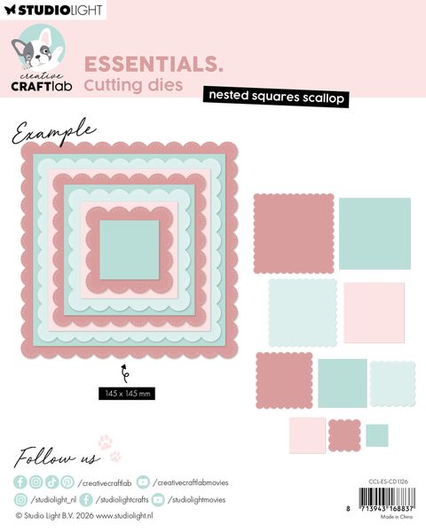 Nested Squares Scallop Essentials Cutting Dies