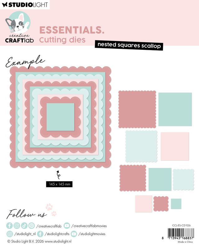 Nested Squares Scallop Essentials Cutting Dies