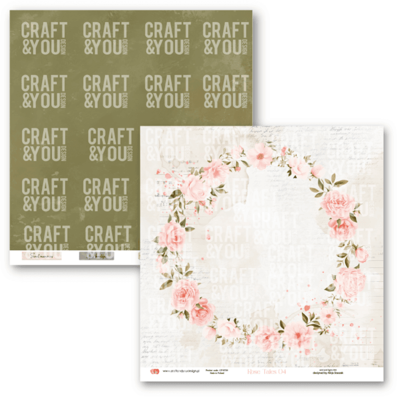 Rose Tales 12x12 Inch Paper Set 250gsm (12sheets)