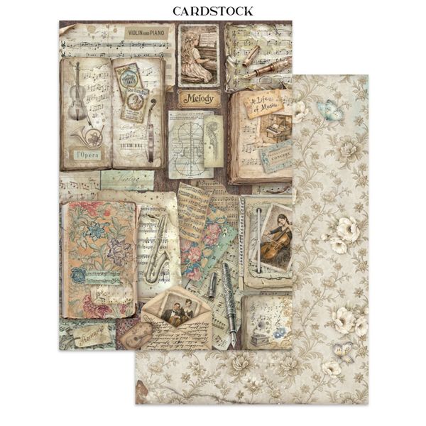 Symphony Junk Journal Stickers, Backgrounds, Cut-Outs by Sara Alcobendas